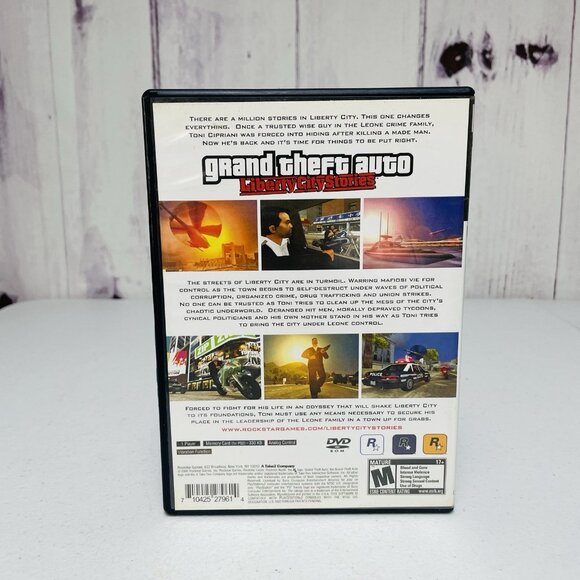 Grand Theft Auto Liberty City Stories PS2 PlayStation 2 Complete CIB + Map